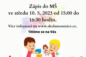 Zápis do Mateřské školky 2023