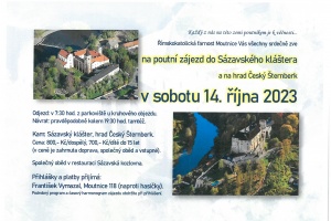 Poutní zájezd do Sázavského kláštera a na hrad Český Šternberk