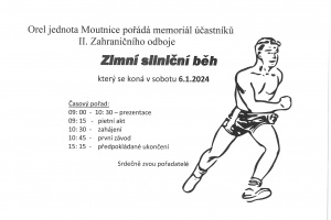 Zimní silniční běh - sobota 6.1.2024