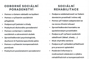 Nabídka odborného sociálního poradenství Ústavu péče