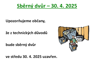 Sběrný dvůr - 30. 4. 2025