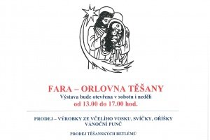 Pozvánka na výstavu betlémů - 2.12.-3.12.2023 v Těšanech