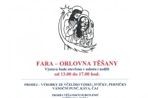 Pozvánka na výstavu betlémů, vánočních ozdob a přání do Těšan