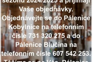 oznámení Pálenice Kobylnice a Blučina