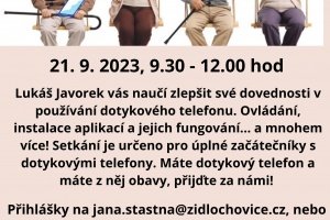 Telefon je pomocník - výuka pro úplné začátečníky s dotykovým telefonem