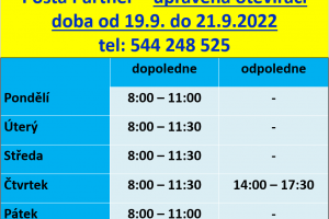 Pošta partner Moutnice