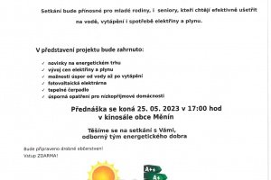 Pozvání na besedu Modrozelená úsporám