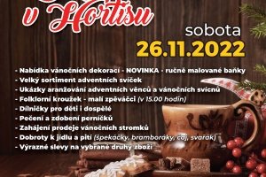 Zahájení adventu v zahradnictví Hortis Židlochovice