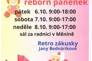 Pozvání na výstavu starožitných kočárků, hraček a reborn panenek v Měníne