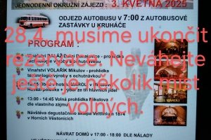 Vinařský zájezd - aktuální informace