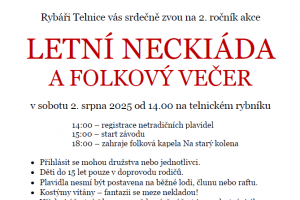 Letní neckiáda a folkový večer v Telnici