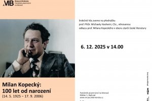 Přednáška a výstava věnovaná Milanu Kopeckému